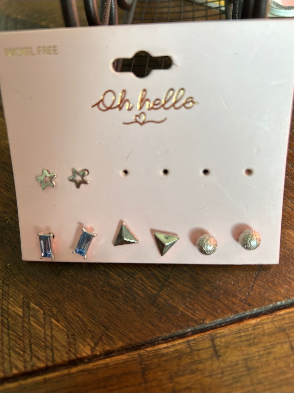 Oh Hello Silver Earrings Set with Light Blue Stones